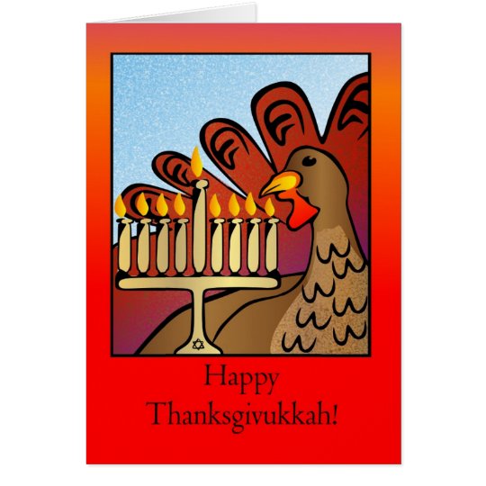 ¡Thanksgivukkah feliz! Tarjeta