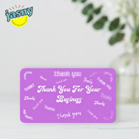 Thankyou/ tarjeta de visita morada y blanca