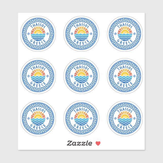 Thassos Island, Grecia Pegatina de paquetes múltip (Hoja)