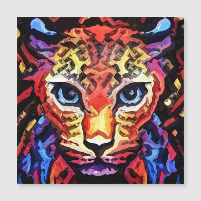 That Colorful Leopard Look Magnetic Card (Anverso)