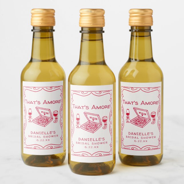 That's Amore Bridal Shower Caprichoso Dibujado a M (Botellas)