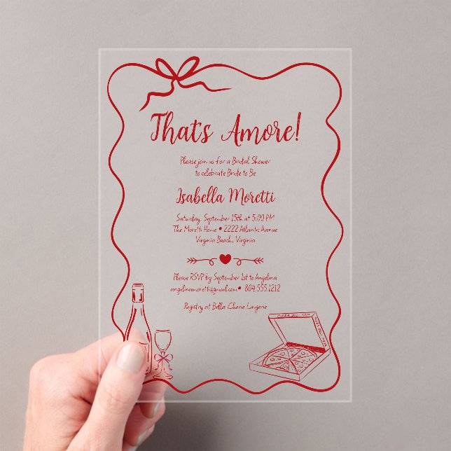 That's Amore Caprichosa Invitación de Despedida de (Insitu (portátil))