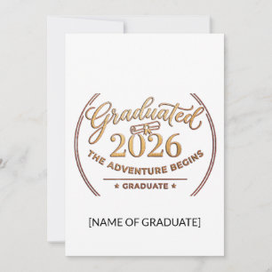 The Adventure Begins 2026 / Anuncio de Graduación 