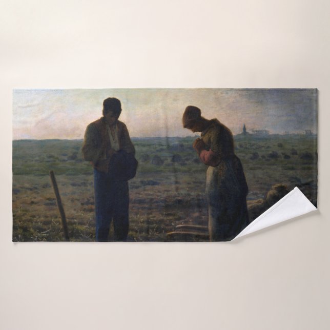 The Angelus, Jean-Francois Millet, 1857-1859 (Toalla de baño)