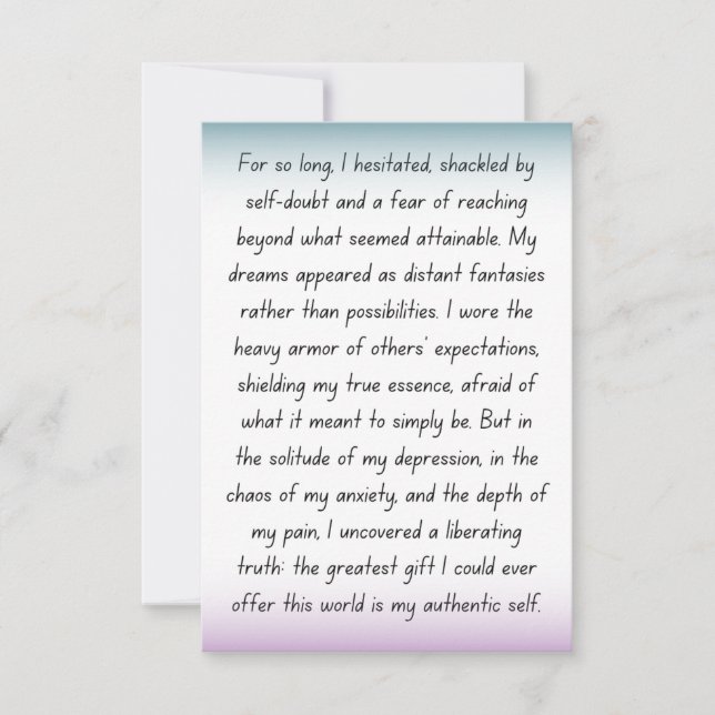 The Courage to Be (Anverso)