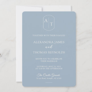 The Dusty Blue: Invitación de Boda