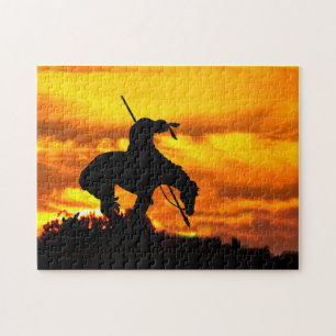 The End of the Trail Silhouette Jigsaw Puzzle