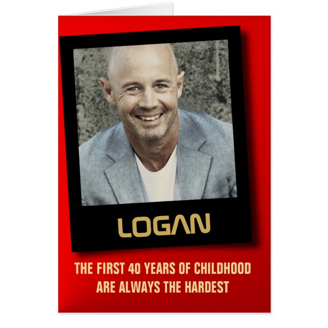 The First 40 Years Are The Hardest Birthday Card (Frente)