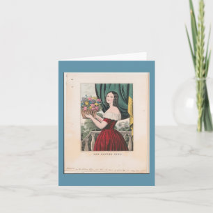 "The Flower Girl" ~ La tarjeta de colección de flo