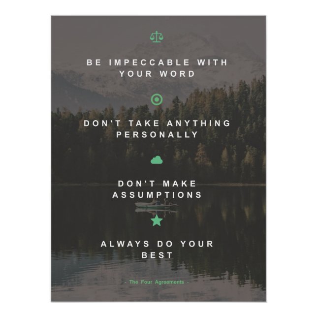 The four agreement poster (Anverso)