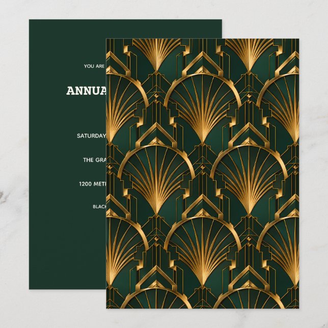 The Gatsby Gala Invitation (Anverso / Reverso)