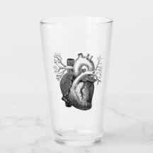 "The Heart" Simplemente Escandaloso Vidrio Pint B&