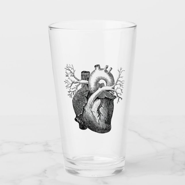 "The Heart" Simplemente Escandaloso Vidrio Pint B& (Anverso)