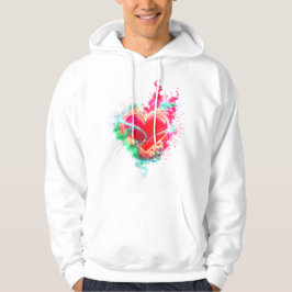 The Jaded Heart en una sudadera blanca de manga la