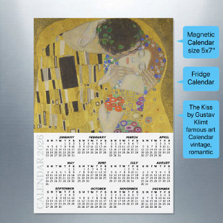 The Kiss Fridge Calendar 2026 / Gustav Klimt