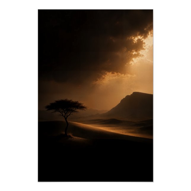 The Last Light Desert Landscape Poster (Anverso)