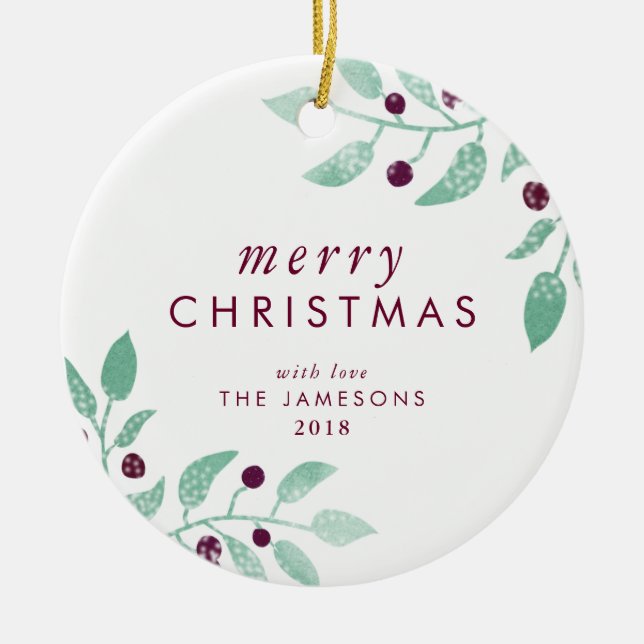 *The Merry* precioso del ornamento del navidad (Frente)