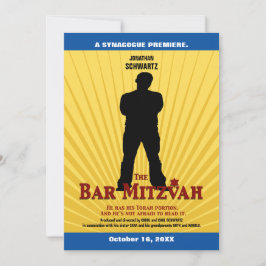 The Movie Star Bar Mitzvah Invitación amarillo azu