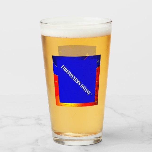 The Official FIREFOXNEWS ONLINE™ Beverage Glass (Anverso (lleno))