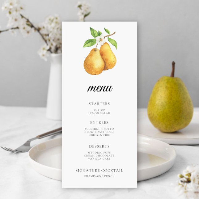 The perfect pear Bridal shower menu (Subido por el creador)