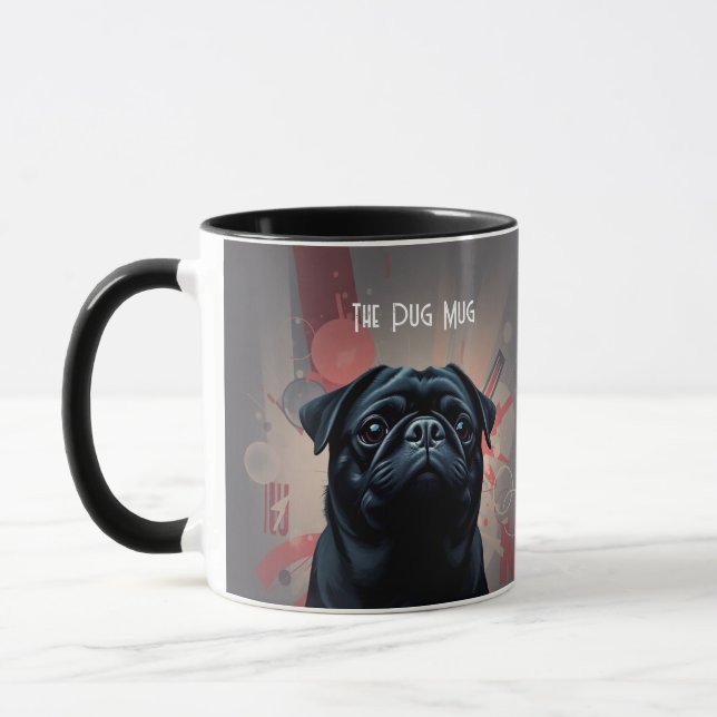 "The Pug Mug" - Taza de café de perro Pug (Izquierda)