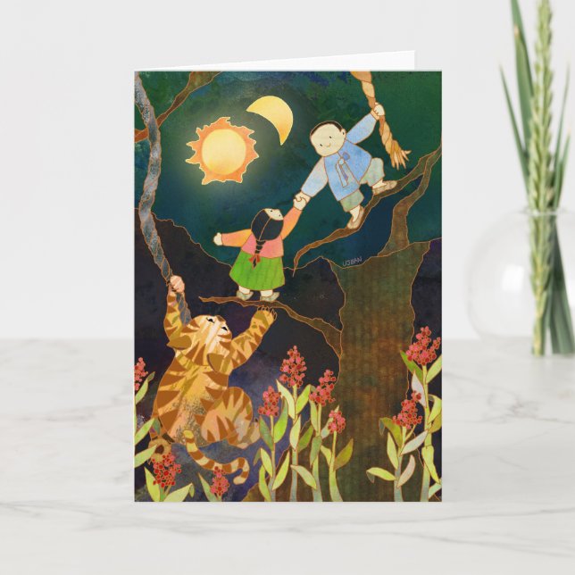 The Sun & The Moon: Tarjeta de hadas folclórica co (Anverso)