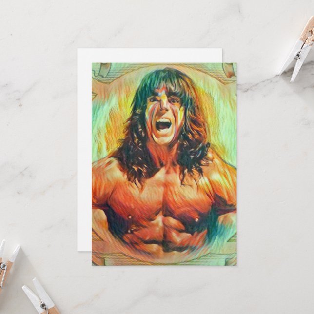 "The Ultimate Warrior" invitaciones de arte altera (Anverso/Reverso In Situ)