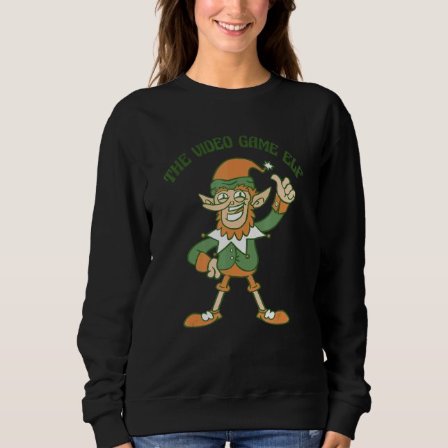 The Video Game Elf Cute Ugly Christmas Sweater (Anverso)