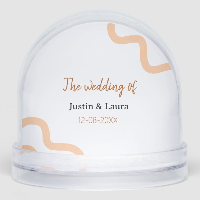 The wedding of add bride groom name date peach (Anverso)