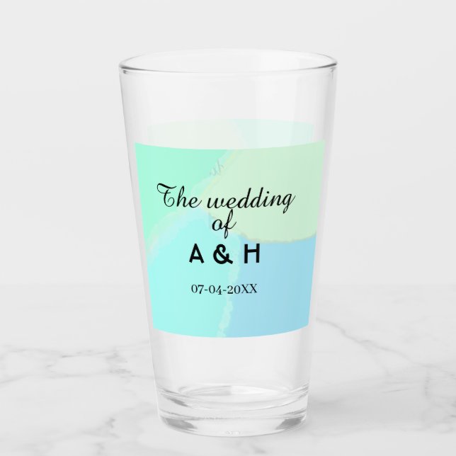 The wedding of add couple name initial letter date (Anverso)