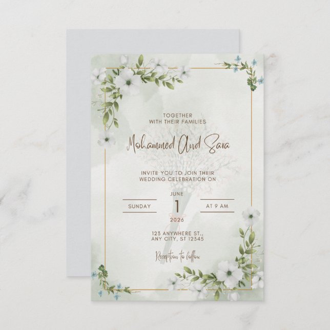 The weeding Invitation  (Anverso / Reverso)
