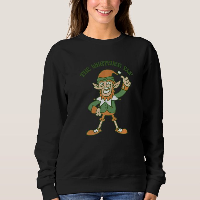 The Whatever Elf Cute Ugly Christmas Sweater   (Anverso)