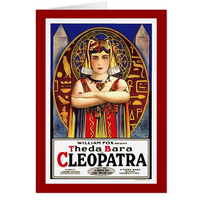 Theda Bara como película de Cleopatra vintage (Frente)