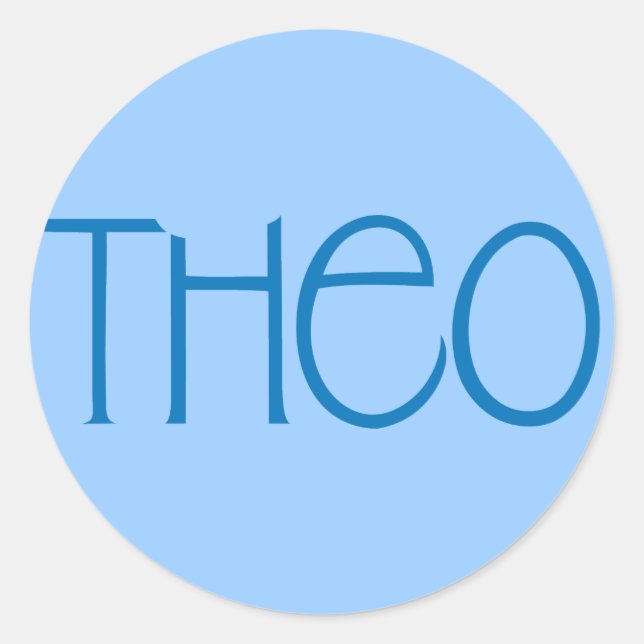 Theo blue Pegatina (Anverso)