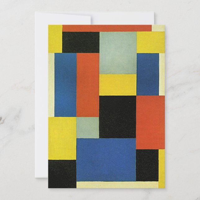 Theo van Doesburg, Composición XX, tarjeta (Anverso)