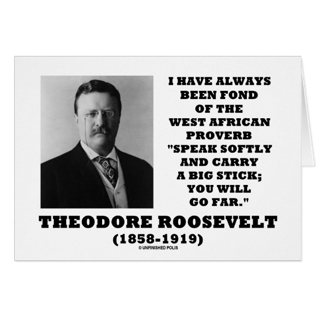Theodore Roosevelt Palo para proverbios en África  (Anverso (Horizontal))