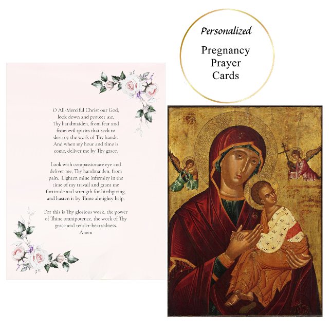 Theotokos y la tarjeta de oración del embarazo inf (Subido por el creador)