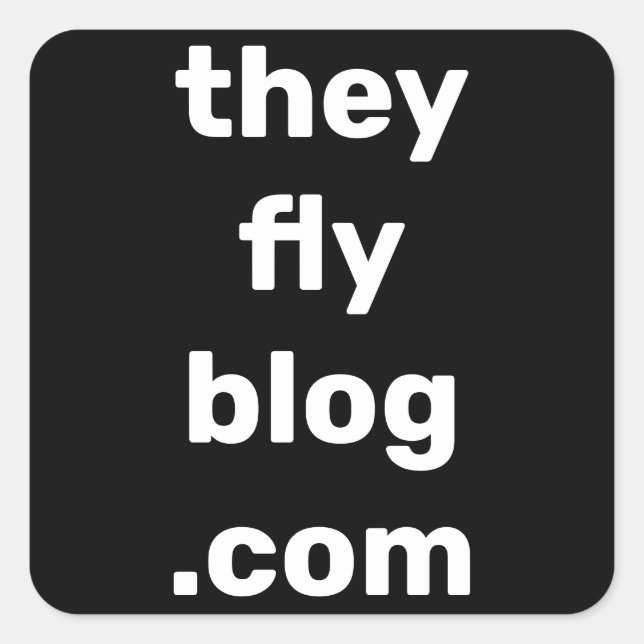 theyflyblog.com pegatina cuadrado (Anverso)