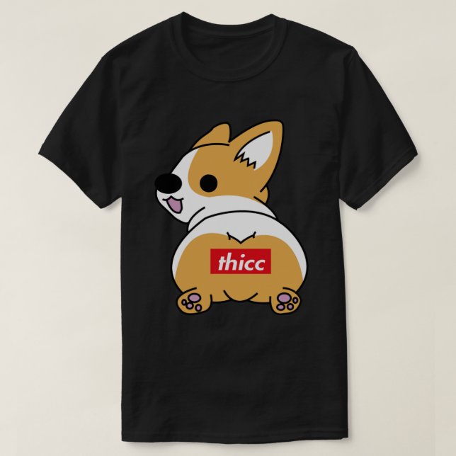 Thicc Corgi Butt Camiseta Esencial (Diseño del anverso)