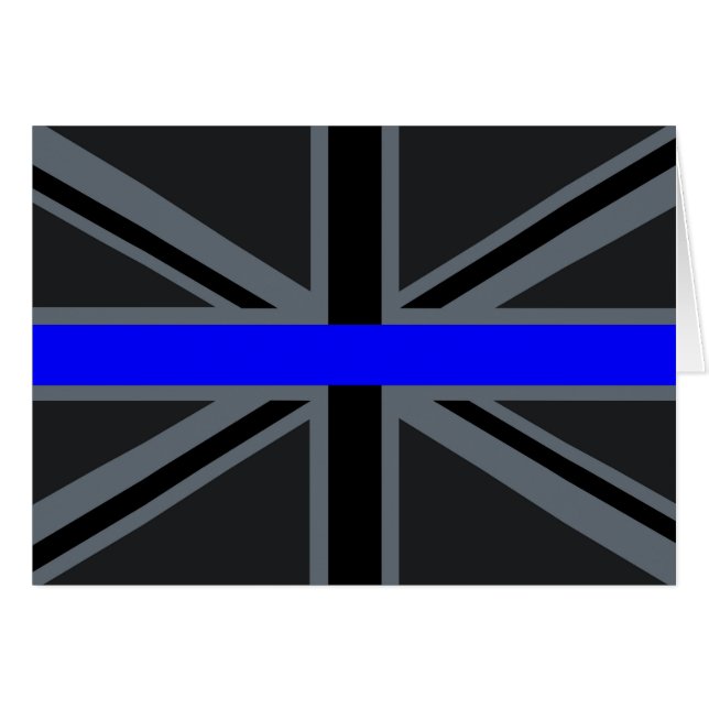 Thin Blue Line Union Jack Decor (Anverso (Horizontal))