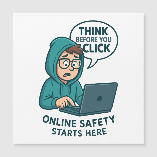 Think Before You Click - Online Safety Awareness (Anverso)