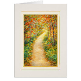 Thinking of You Card | Autumn Path Art Note Card