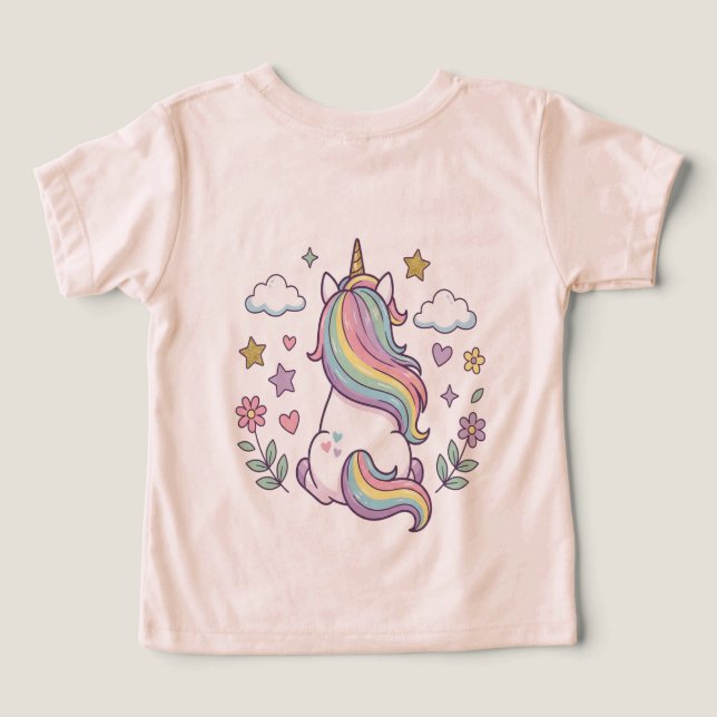 This is a T-shirt with a cute unicorn. (Diseño Reverso )