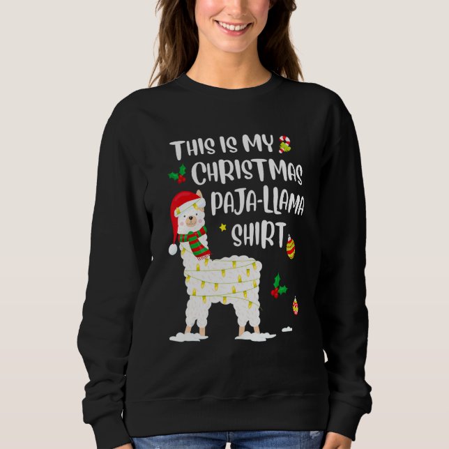 This Is My Christmas Llama Pajama Pyjama Top Chris (Anverso)