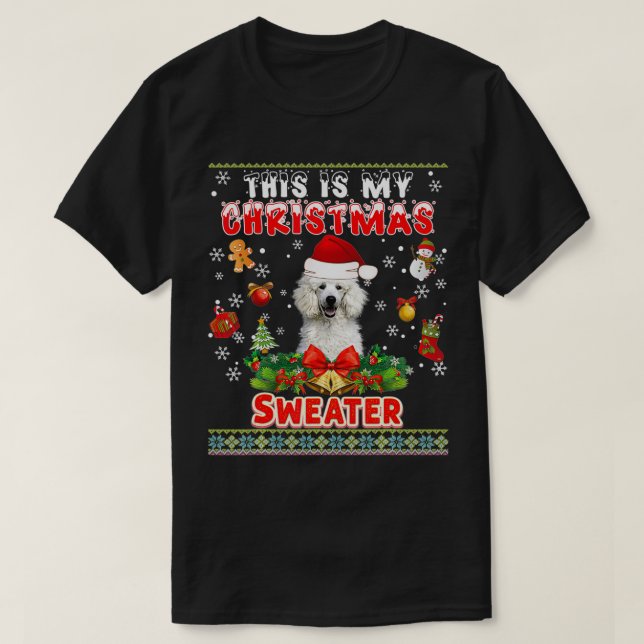 This Is My Christmas Sweater Poodle Dog Ugly Merry (Diseño del anverso)
