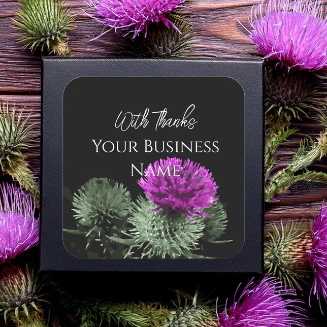 Thistle escocés Gracias Pegatina cuadrado (Subido por el creador)