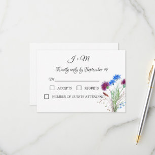 Thistle Floral Escocesa Boda acuática RSVP
