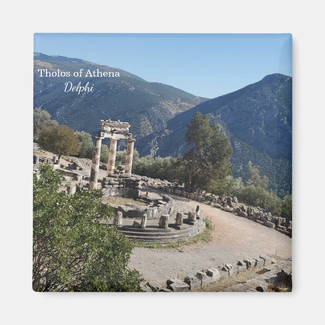 Tholos de Atenea Delphi Imán de recuerdo (Frente)
