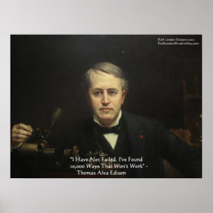 Thomas Edison "10,000 maneras" Posters de citas de