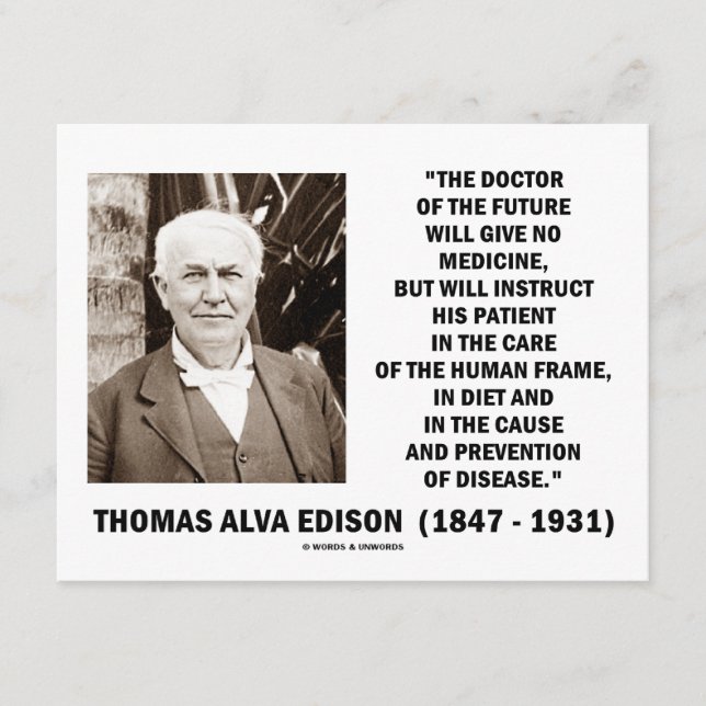 Thomas Edison Médica De Futuro No Dé Medicina (Anverso)